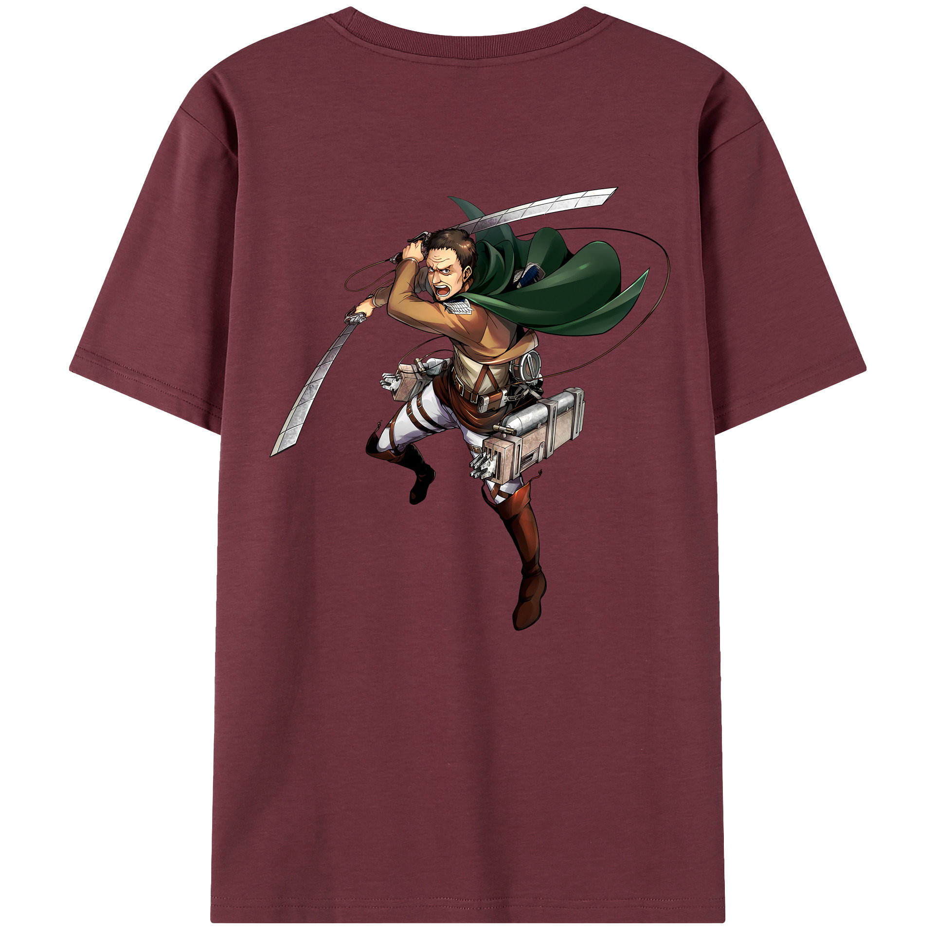 （画像用） 進撃の巨人 Attack on Titan 綿100％半袖Tシャツ（背面プリント）